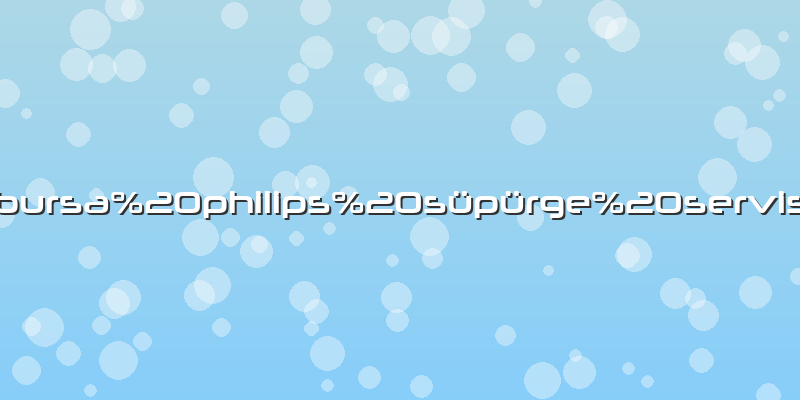 Bursa philips süpürge servis