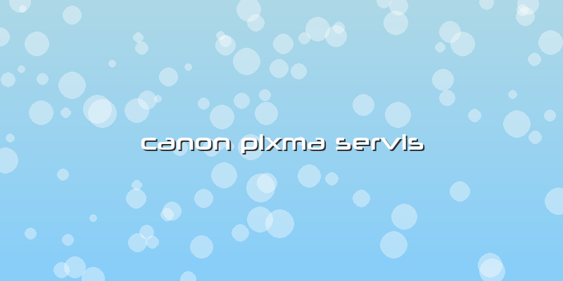 Canon Pixma Servis