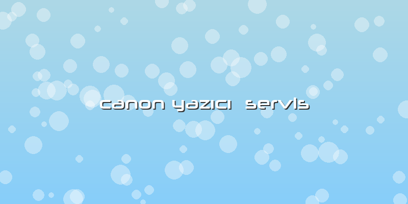 Canon Yazıcı Servis