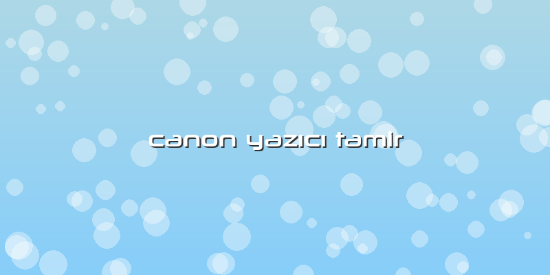 Canon Yazıcı Tamir