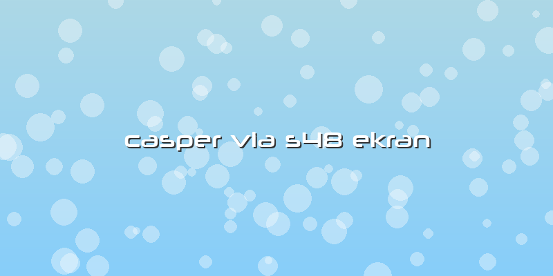 Casper Via S48 Ekran