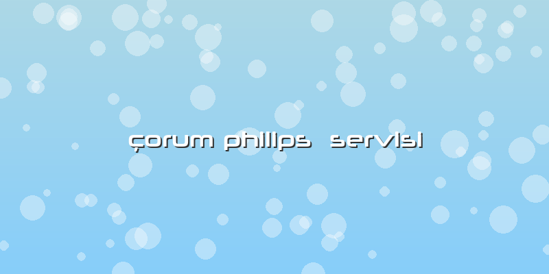 çorum Philips  Servisi