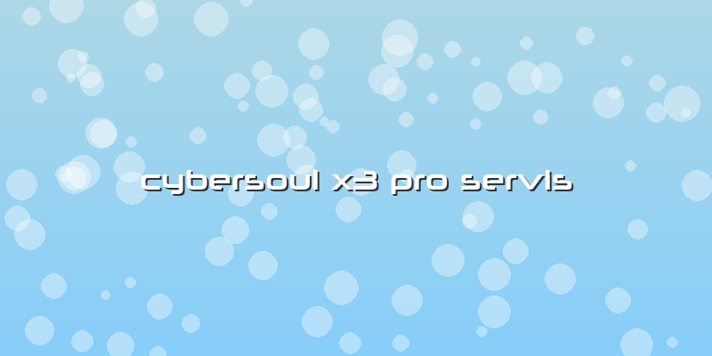 Cybersoul X3 Pro Servis