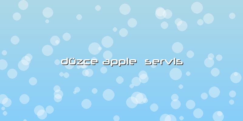 Düzce Apple  Servis