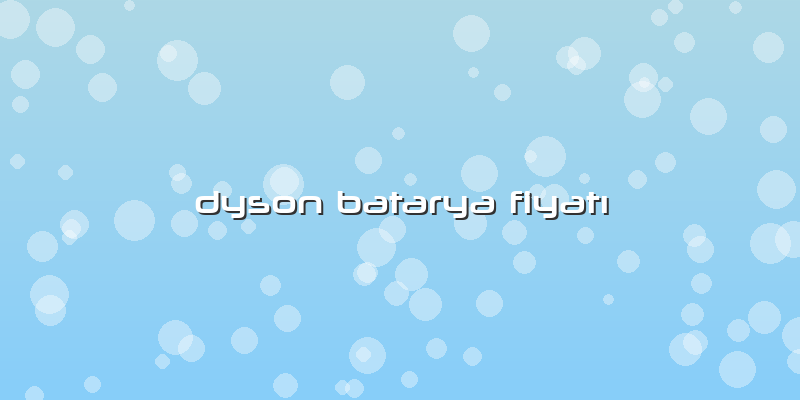 Dyson Batarya Fiyatı