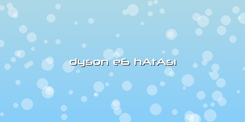 Dyson E6 Hatası