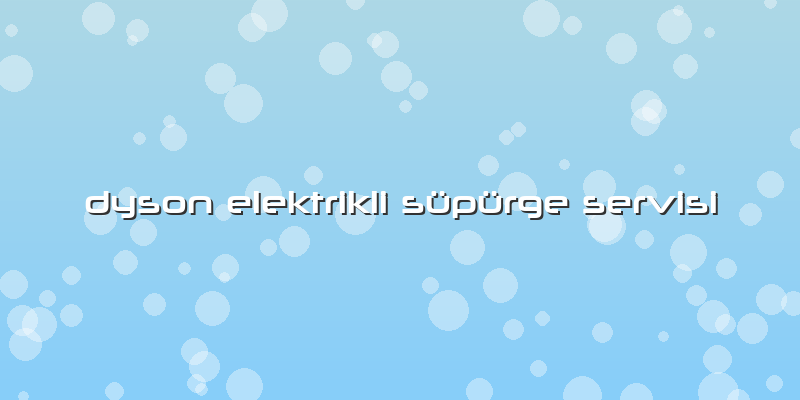 Dyson Elektrikli Süpürge Servisi