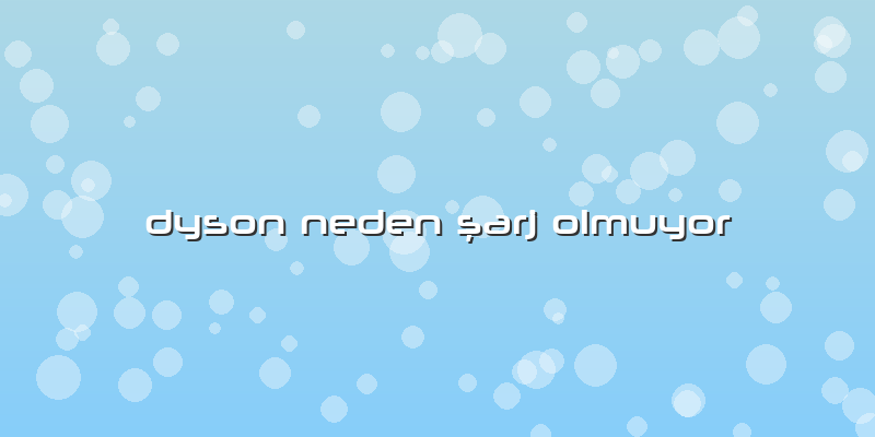 Dyson Neden şarj Olmuyor