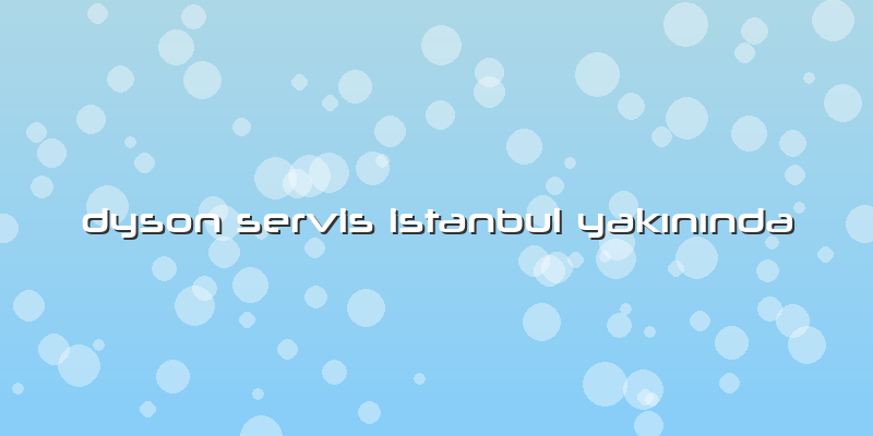 Dyson Servis Istanbul Yakınında