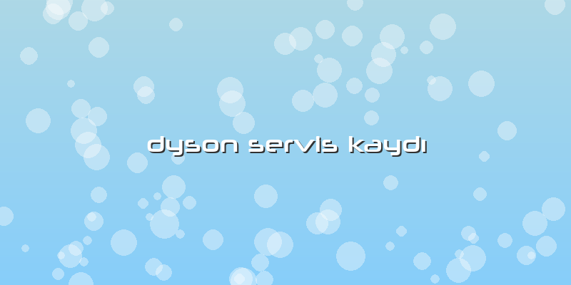 Dyson Servis Kaydı