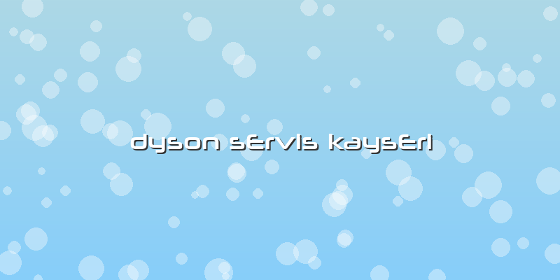 Dyson Servis KAyseri