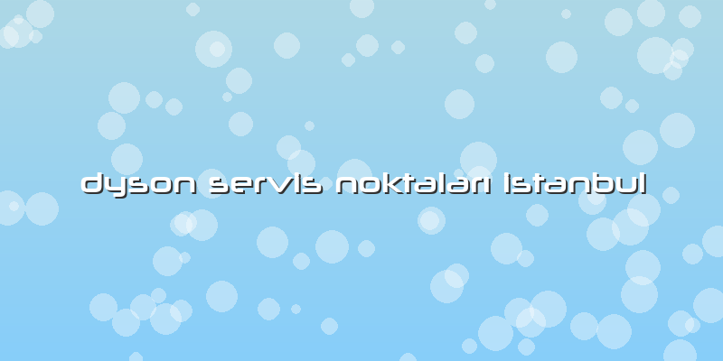Dyson Servis Noktaları Istanbul