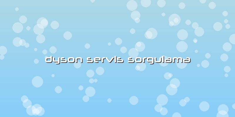 Dyson Servis Sorgulama