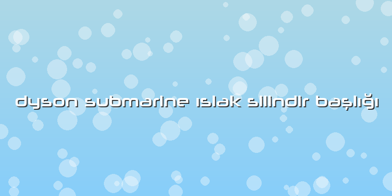 Dyson Submarine ıslak Silindir Başlığı