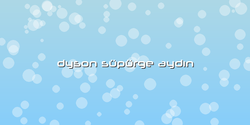 Dyson Süpürge Aydın