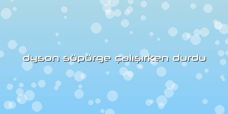 Dyson Süpürge çalışırken Durdu