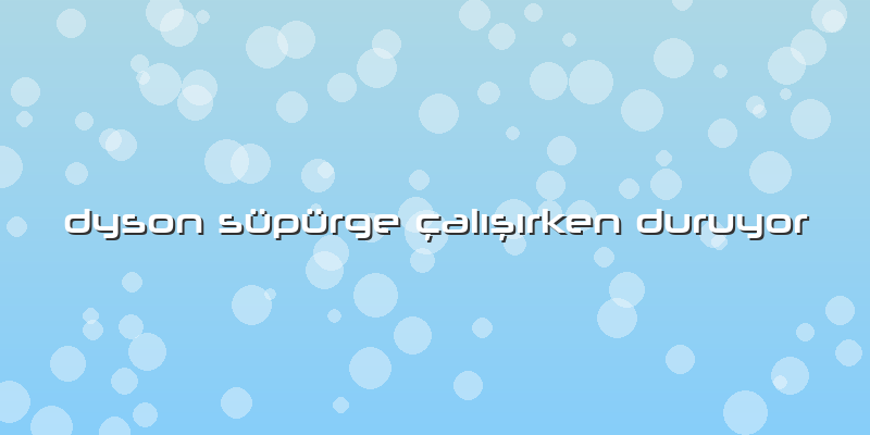 Dyson Süpürge çalışırken Duruyor