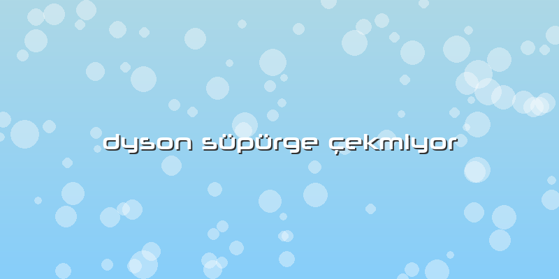 Dyson Süpürge çekmiyor
