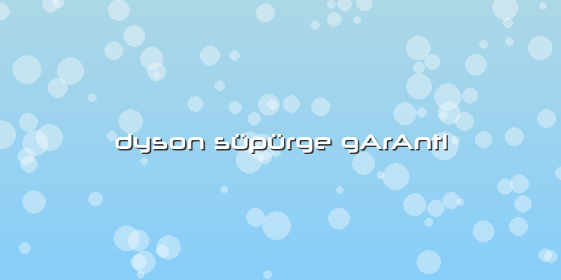 Dyson Süpürge Garanti