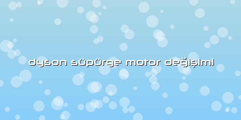 Dyson Süpürge Motor Değişimi
