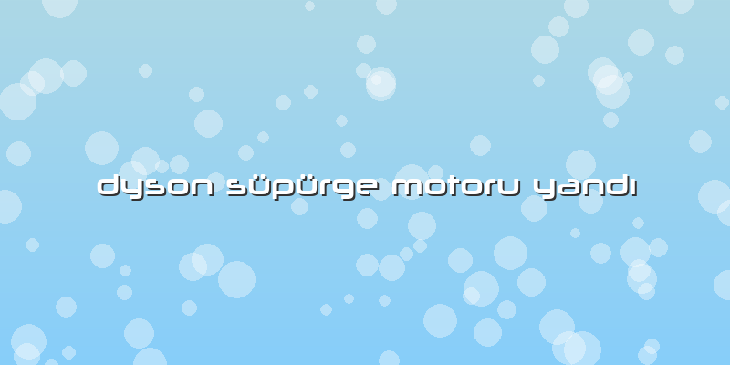 Dyson Süpürge Motoru Yandı