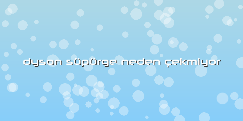 Dyson Süpürge Neden çekmiyor
