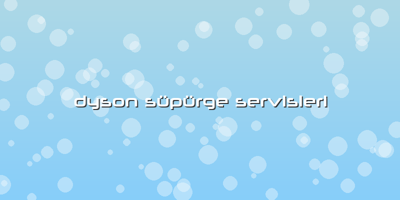 Dyson Süpürge Servisleri