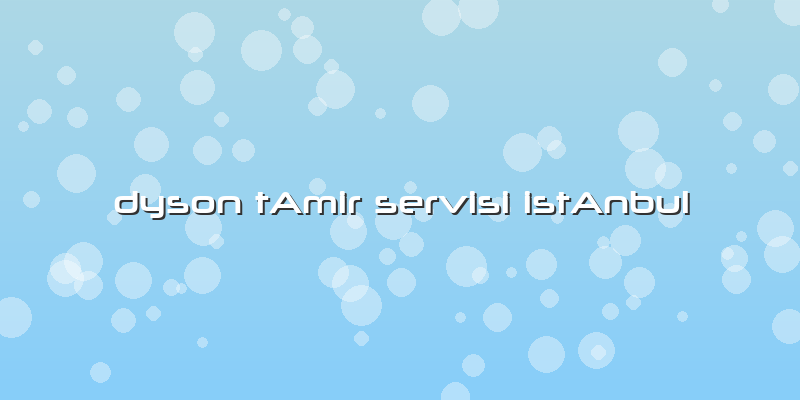 Dyson TAmir Servisi IstAnbul