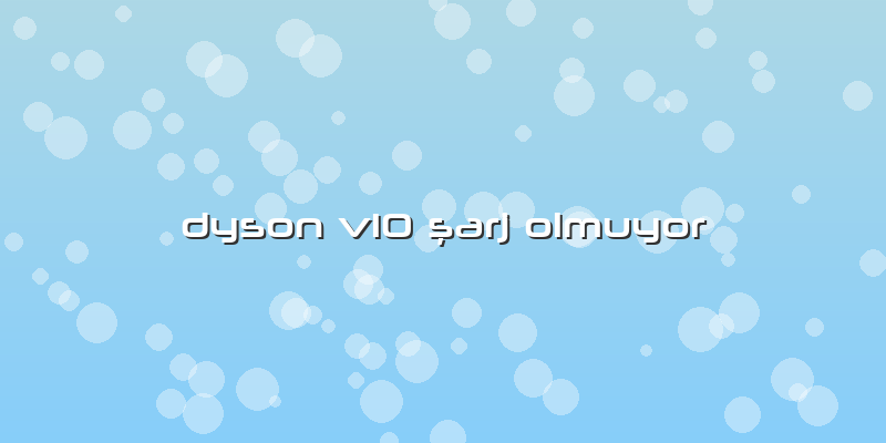 Dyson V10 şarj Olmuyor