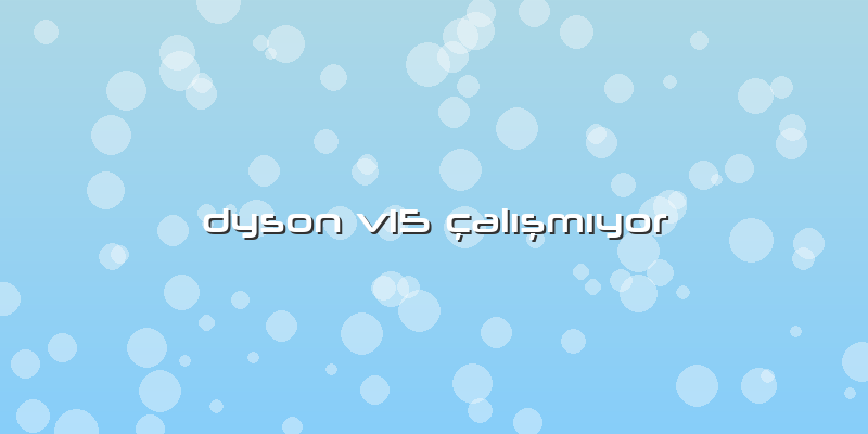 Dyson V15 çalışmıyor