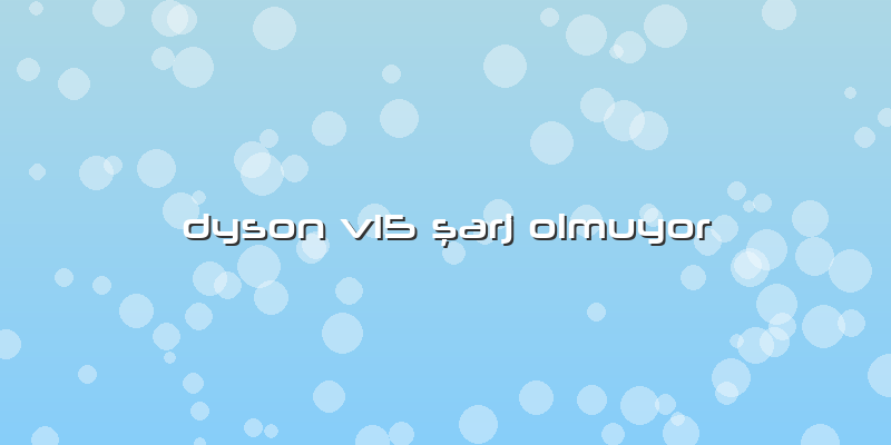 Dyson V15 şarj Olmuyor