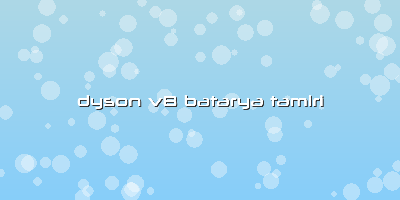 Dyson V8 Batarya Tamiri