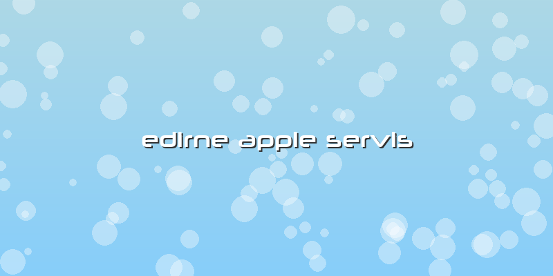 Edirne Apple  Servis