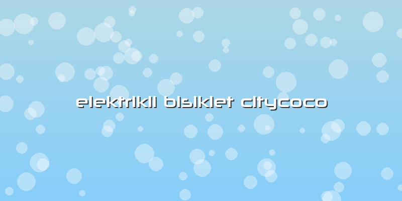 Elektrikli Bisiklet Citycoco