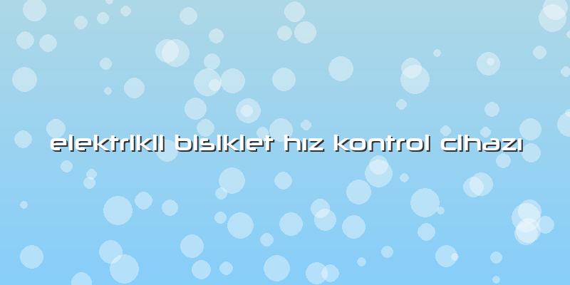 Elektrikli Bisiklet Hız Kontrol Cihazı