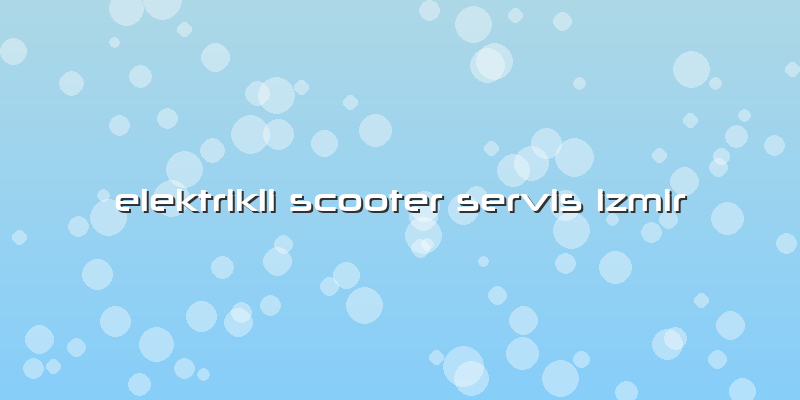 Elektrikli Scooter Servis Izmir