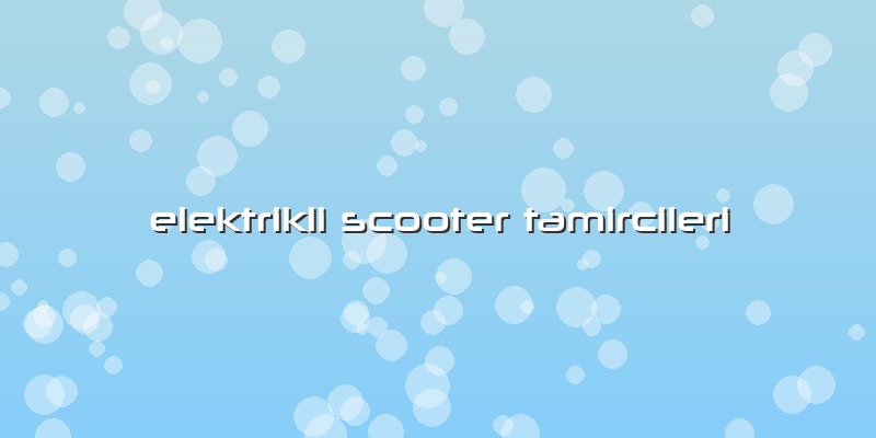Elektrikli Scooter Tamircileri
