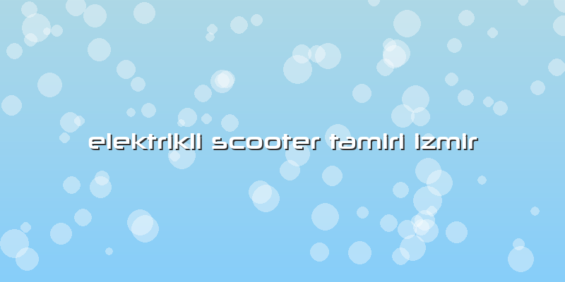Elektrikli Scooter Tamiri Izmir