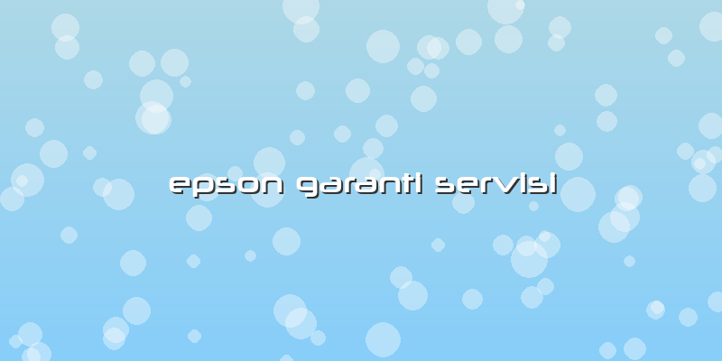 Epson Garanti Servisi