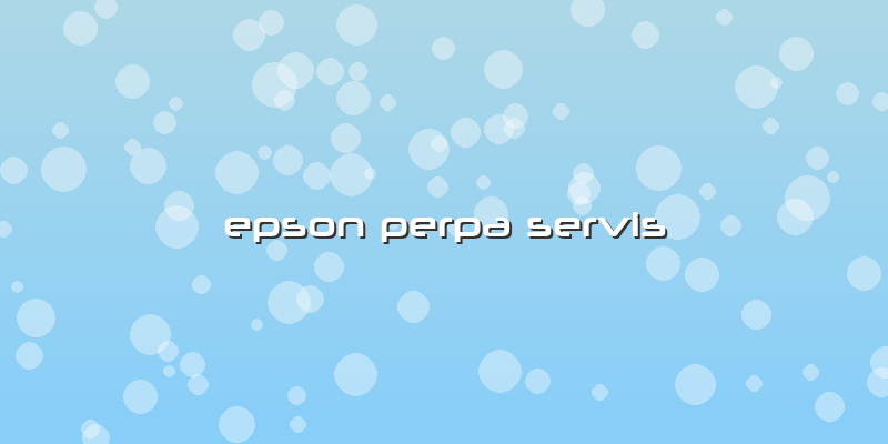 Epson Perpa Servis