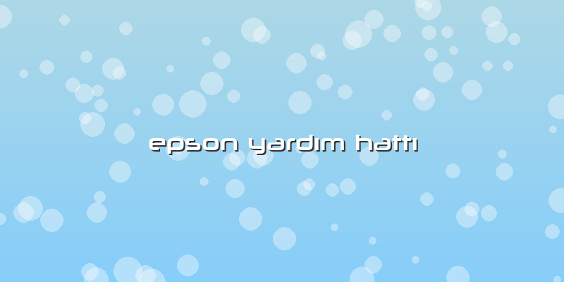 Epson Yardım Hattı