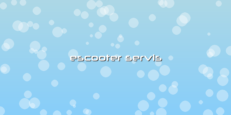 Escooter Servis
