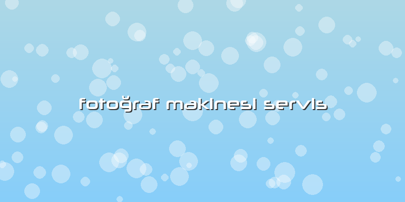 Fotoğraf Makinesi Servis