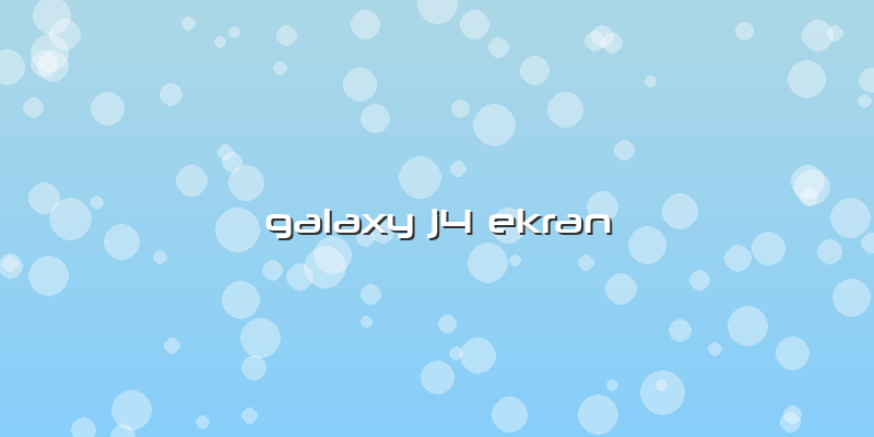 Galaxy J4 Ekran