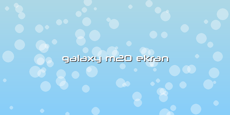 Galaxy M20 Ekran