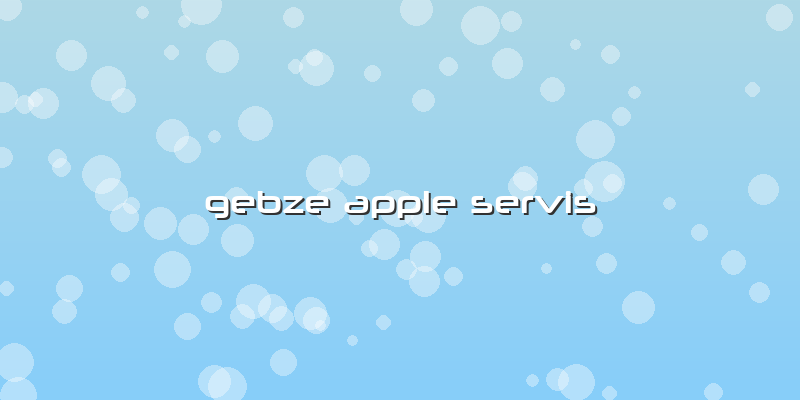 Gebze Apple Servis