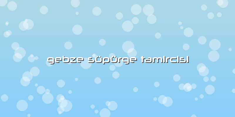 Gebze Süpürge Tamircisi