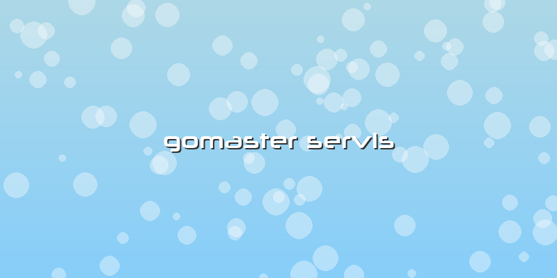 GoMaster Servis