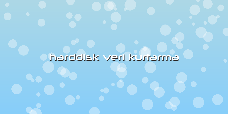 Harddisk Veri Kurtarma