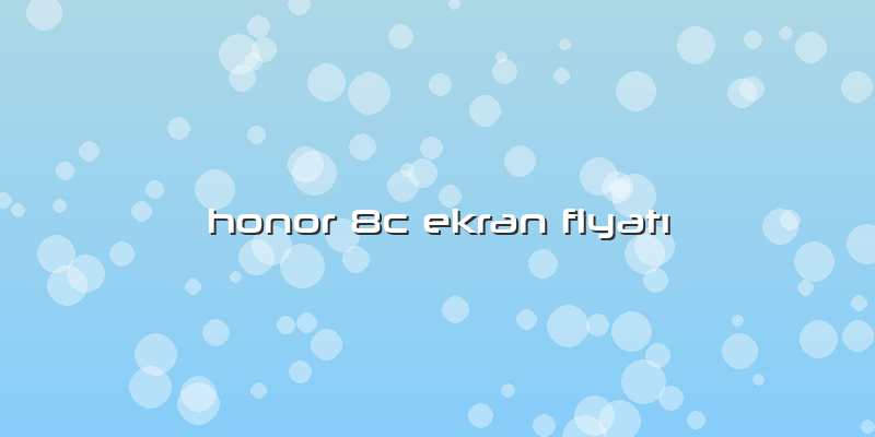 Honor 8c Ekran Fiyatı